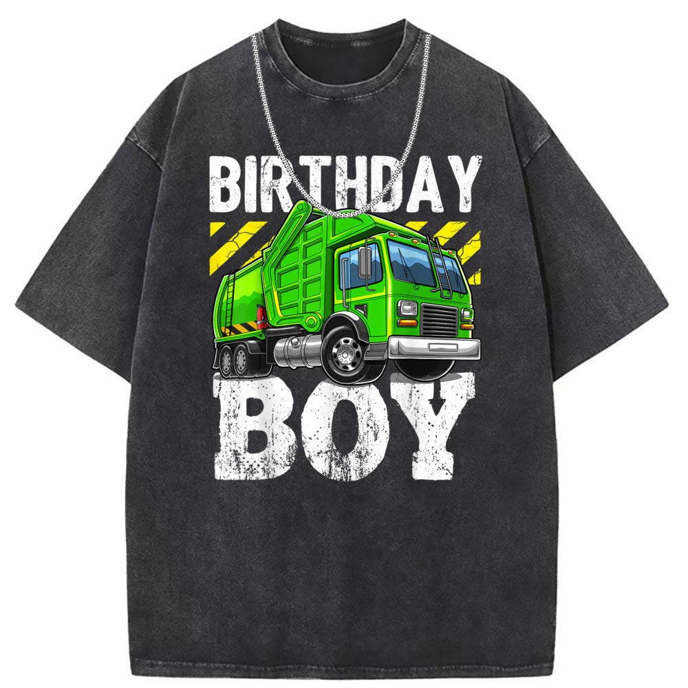 Men T Shirts Washed and old printed short-sleeved T-shirt loose and casual
