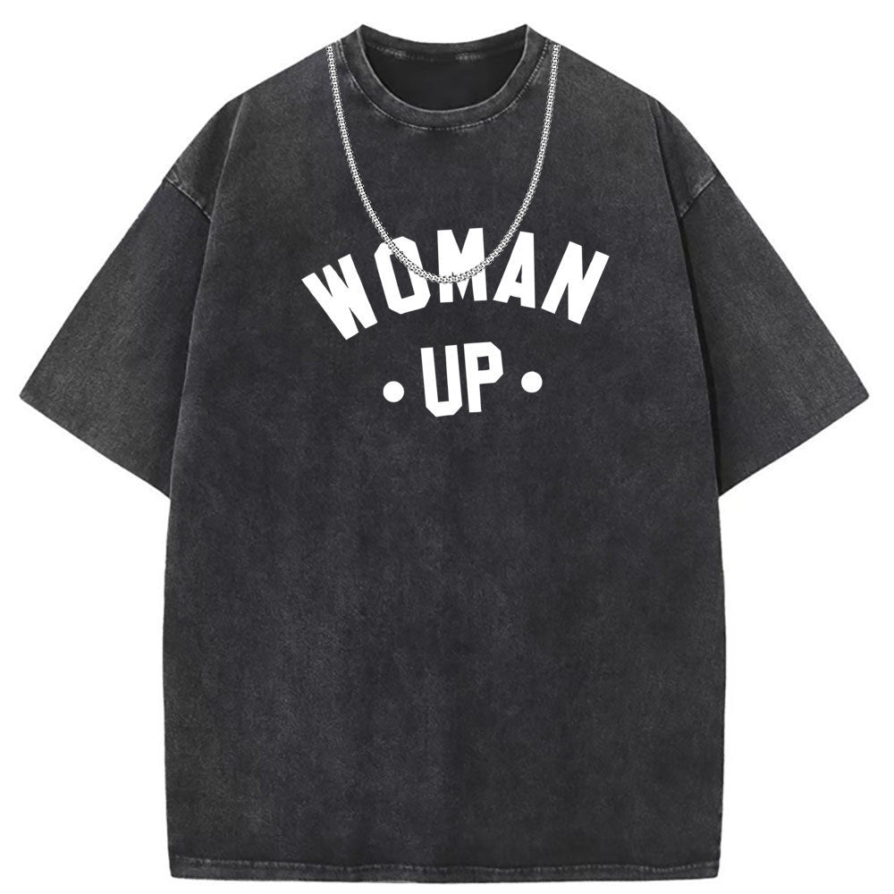 Men T Shirts Washed and old printed short-sleeved T-shirt