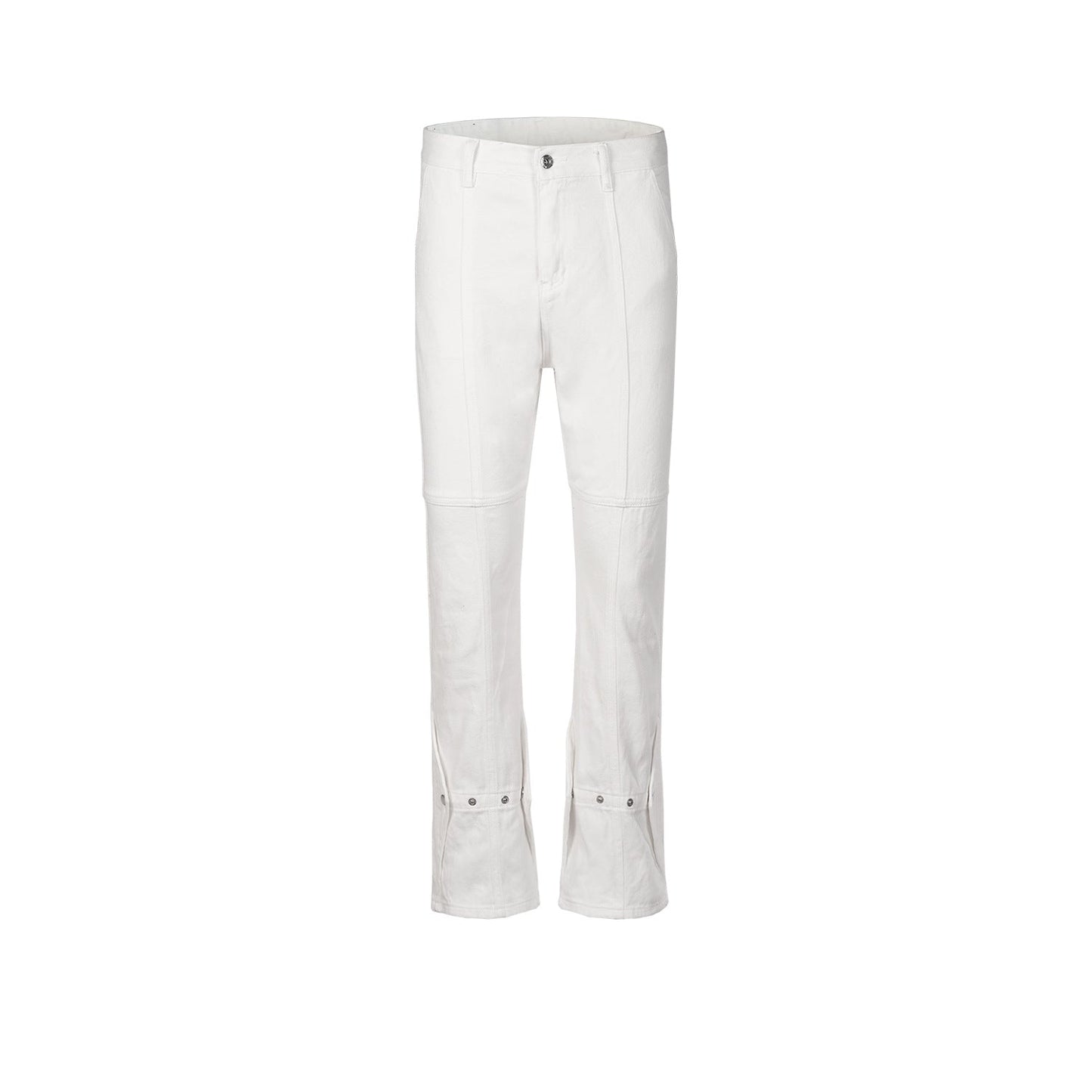 MIJKO Men's Vintage Pants MIJKO Spliced trousers Men's and women's slim-fitting jeans