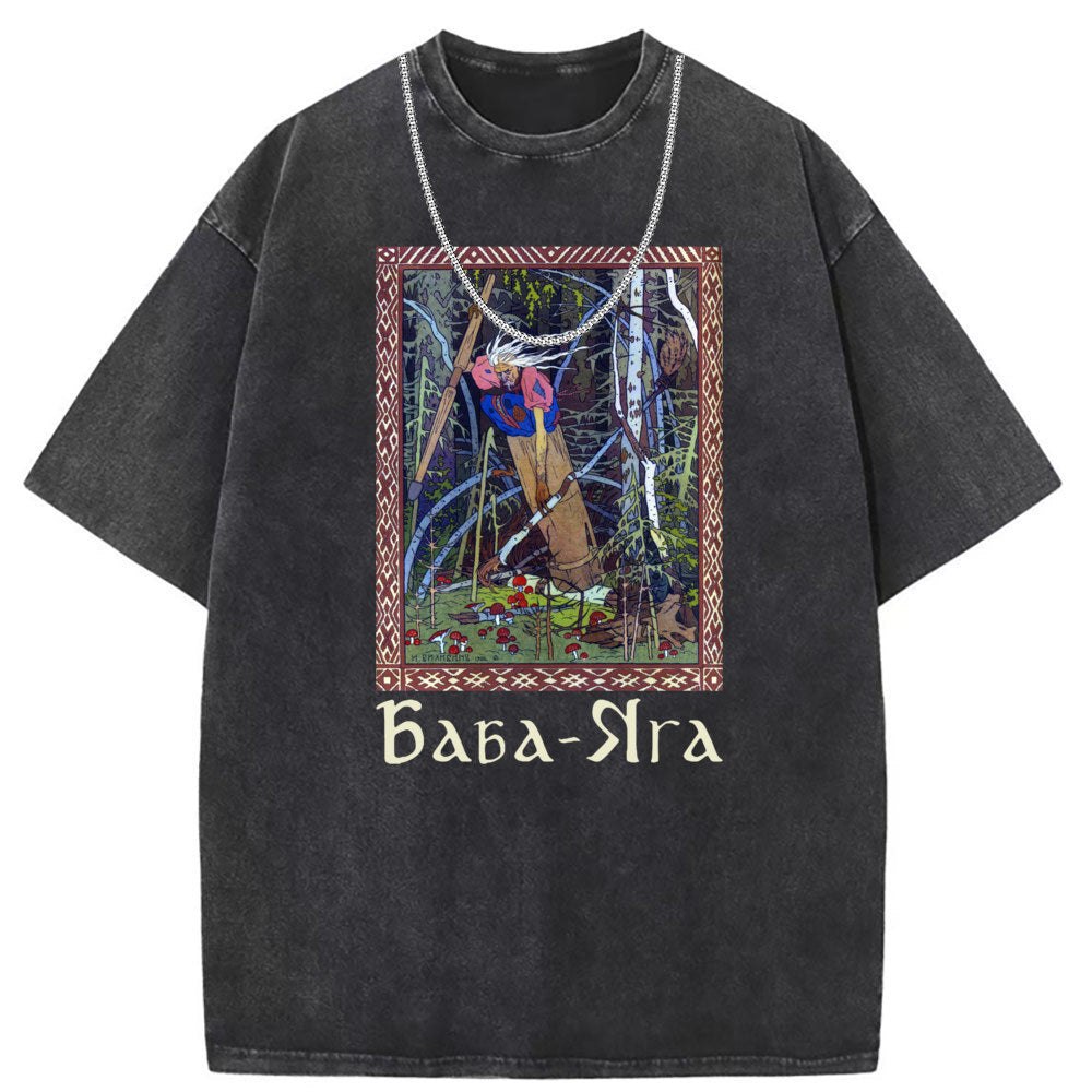Men T Shirts Short-sleeved T-shirt women washed and old