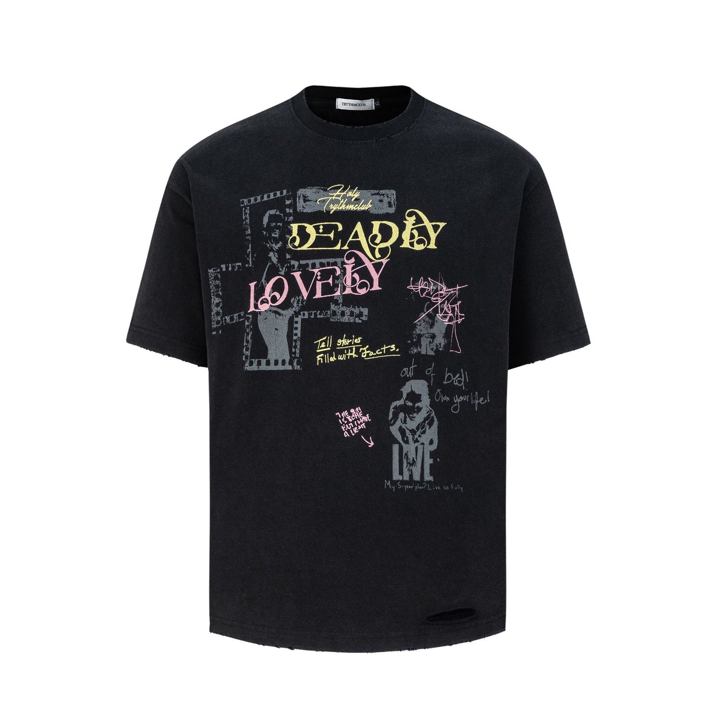 Men t shirts summer abstract pattern wide short sleeves