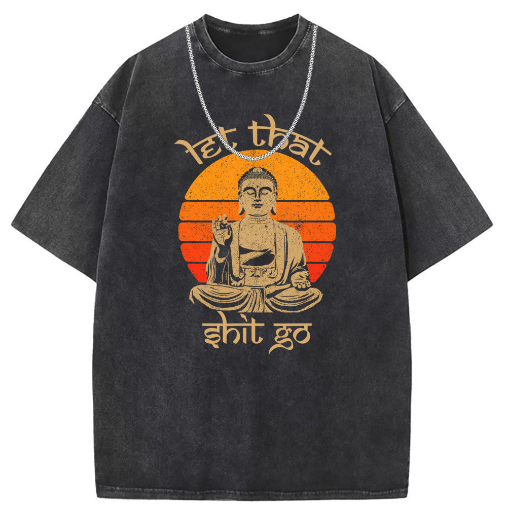 Men T Shirts Vintage old anime oversize printed short-sleeved T-shirt