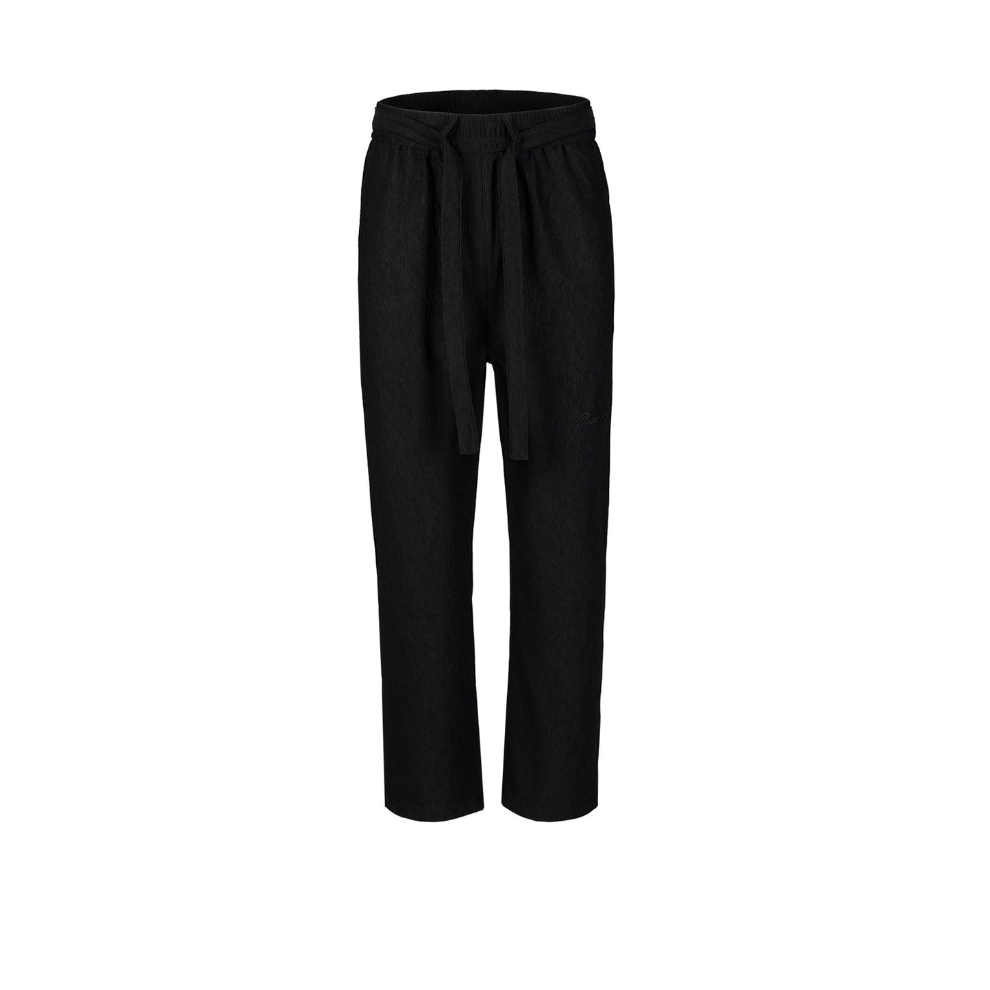 MIJKO Men's Vintage Pants MIJKO Men's Textured Trousers Sports Casual Pants with Drawstring
