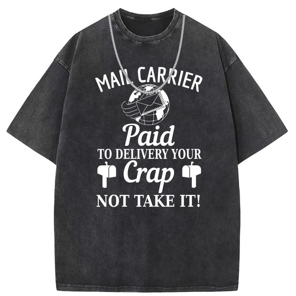 Men T Shirts Washed old punk cotton printed short-sleeved T-shirt