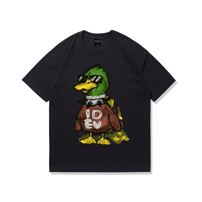 Men T Shirts Hand Painted Oil Painting Green Head
