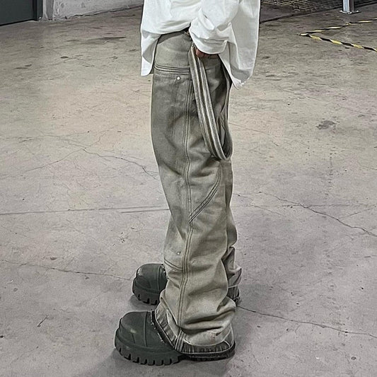 MIJKO Men's Vintage Pants Distress Unisex Pants