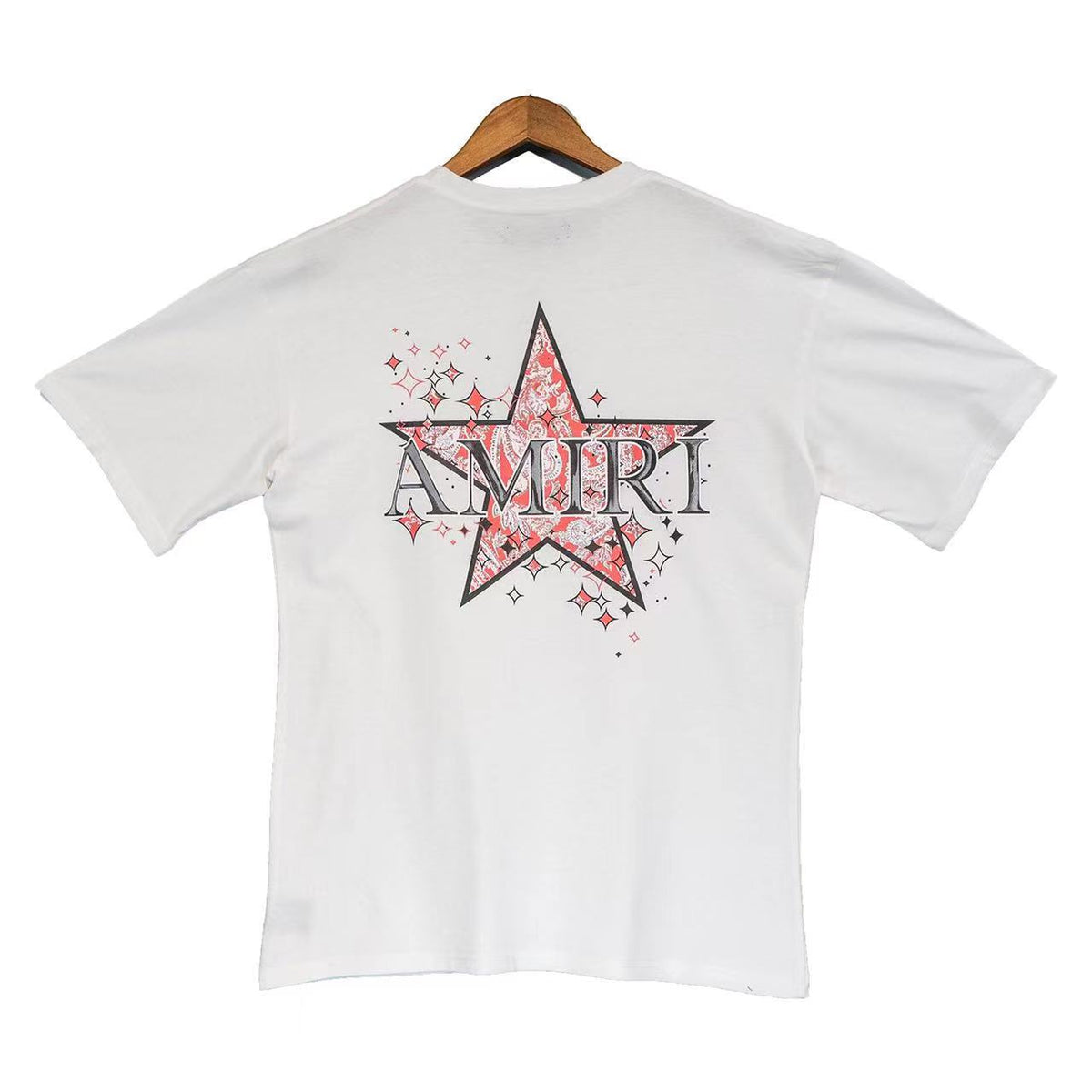 Amiri T Shirt Paisley Five-Pointed Star Printing