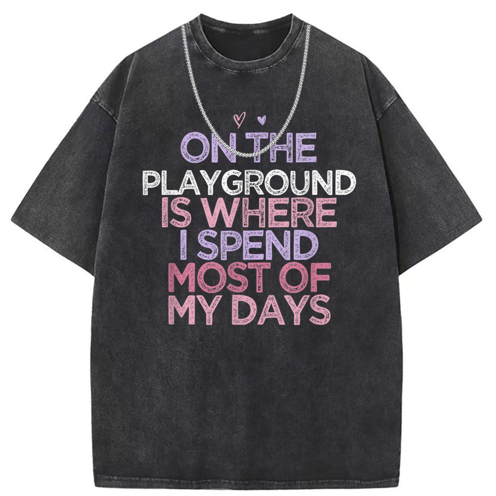 Men T Shirts Short Sleeve T-Shirts Women Washed Old American