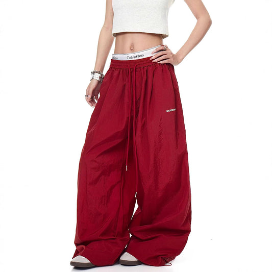 Women casual pant drawstring quick-drying summer looseretro