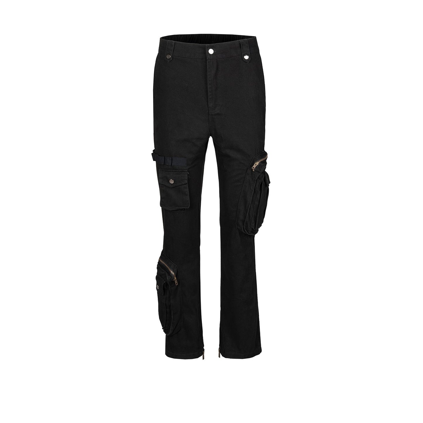 MIJKO Men's Vintage Pants MIJKO Men's Women's Hip Hop Functional Pants Zipper Pants Casual Pants