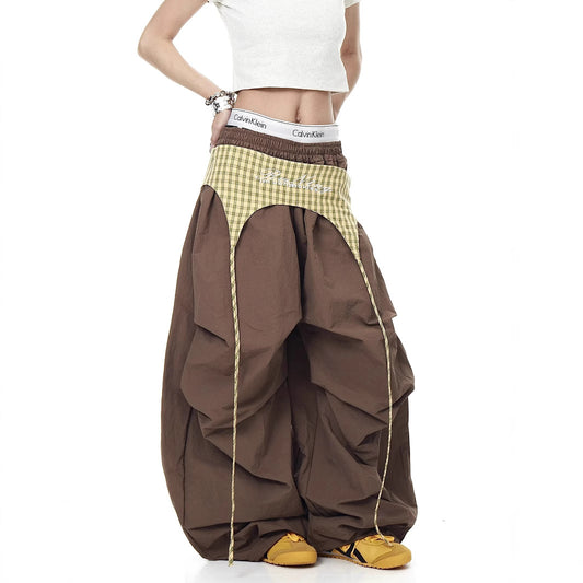 Women casual pant retro pleated