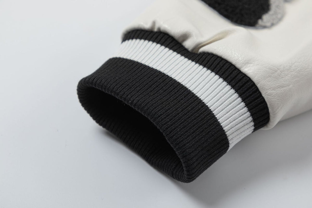 Off White Jacket Spring and Autumn OW Splicing Letter Pattern Baseball Jacket Jacket