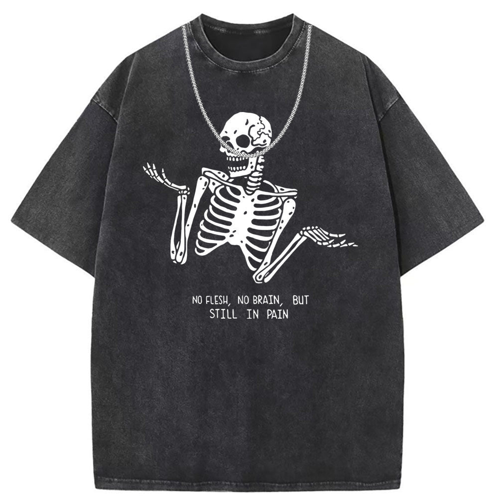 Men T Shirts Cotton printed short-sleeved T-shirt washed and old