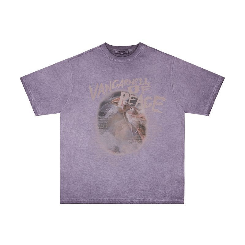 Men T Shirts Make Old Peace Dove Loose Short Sleeves