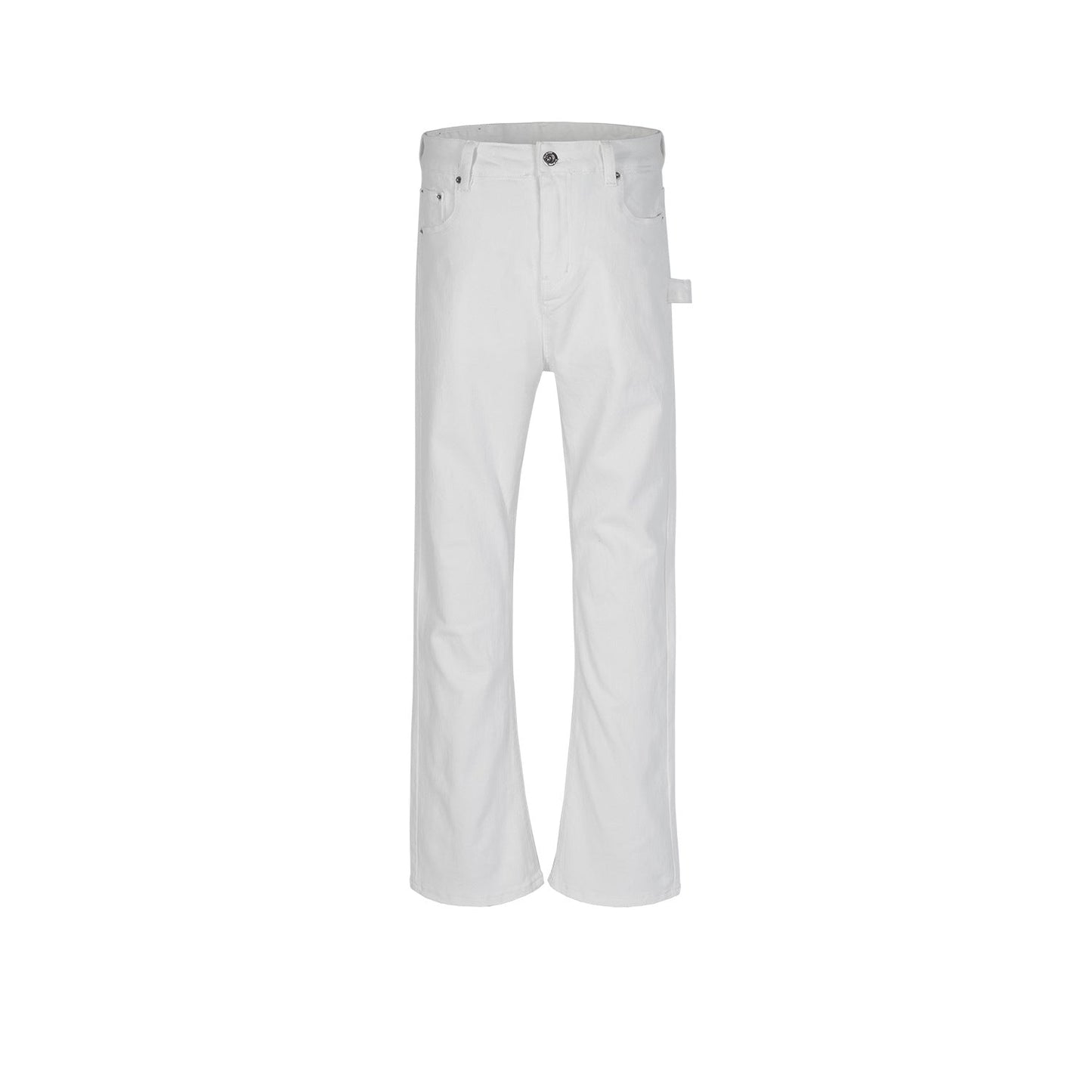 MIJKO Men Vintage Pants MIJKO Women's Trousers Black and White Slim-Fit Elastic Jeans