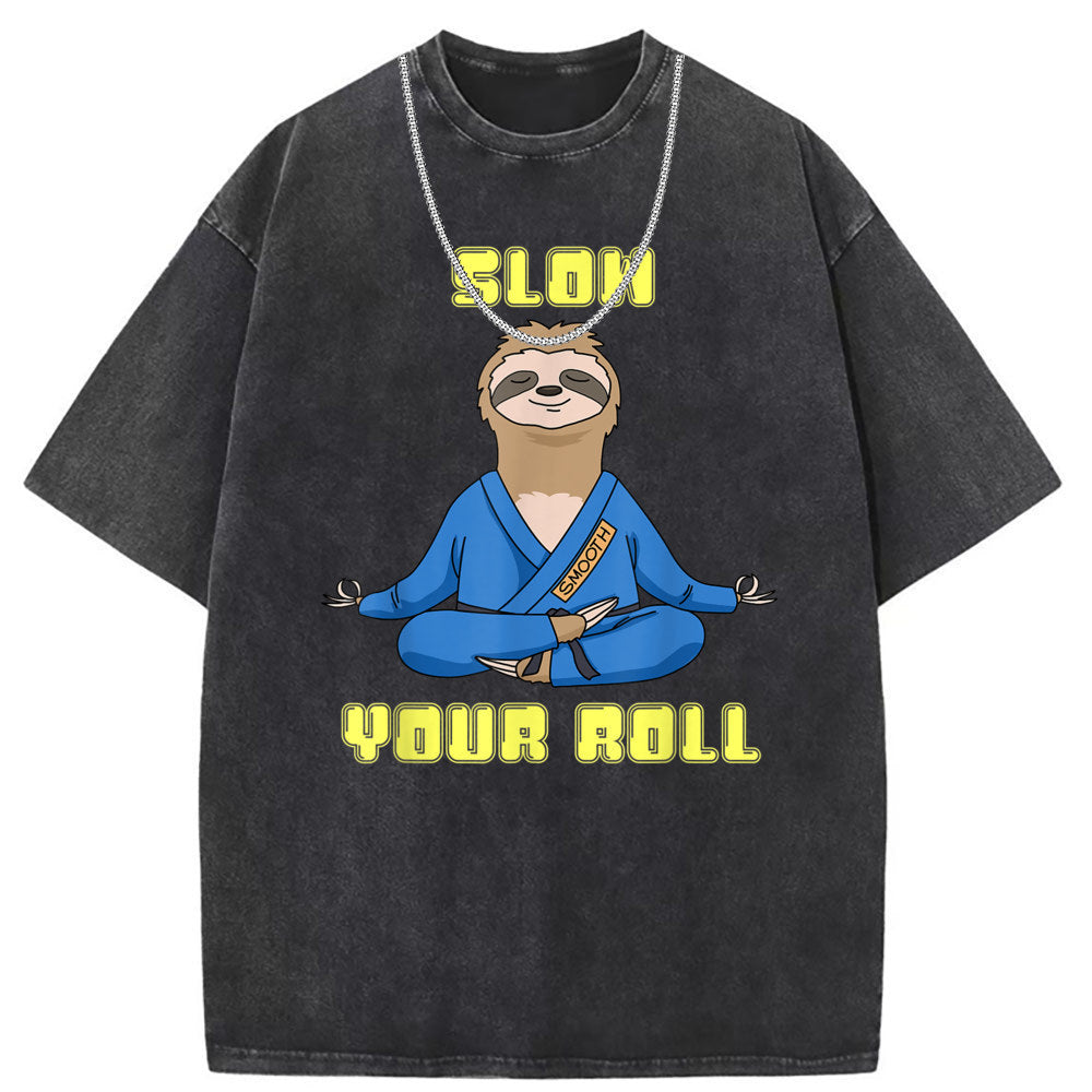 Men T Shirts Crew neck short-sleeved T-shirt washed and old