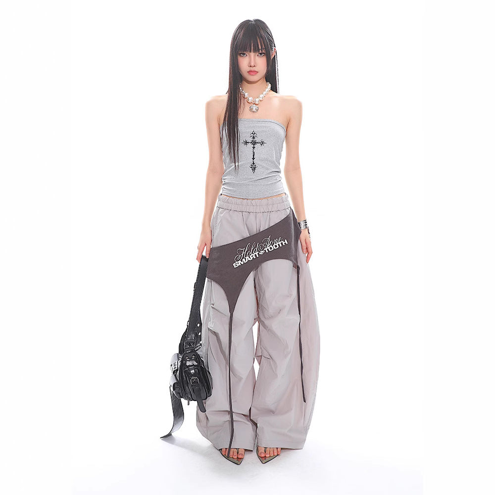 Women casual pants scimitar paratrooper pants