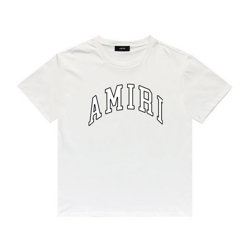 Amiri T Shirt Letter Print Casual Round Neck