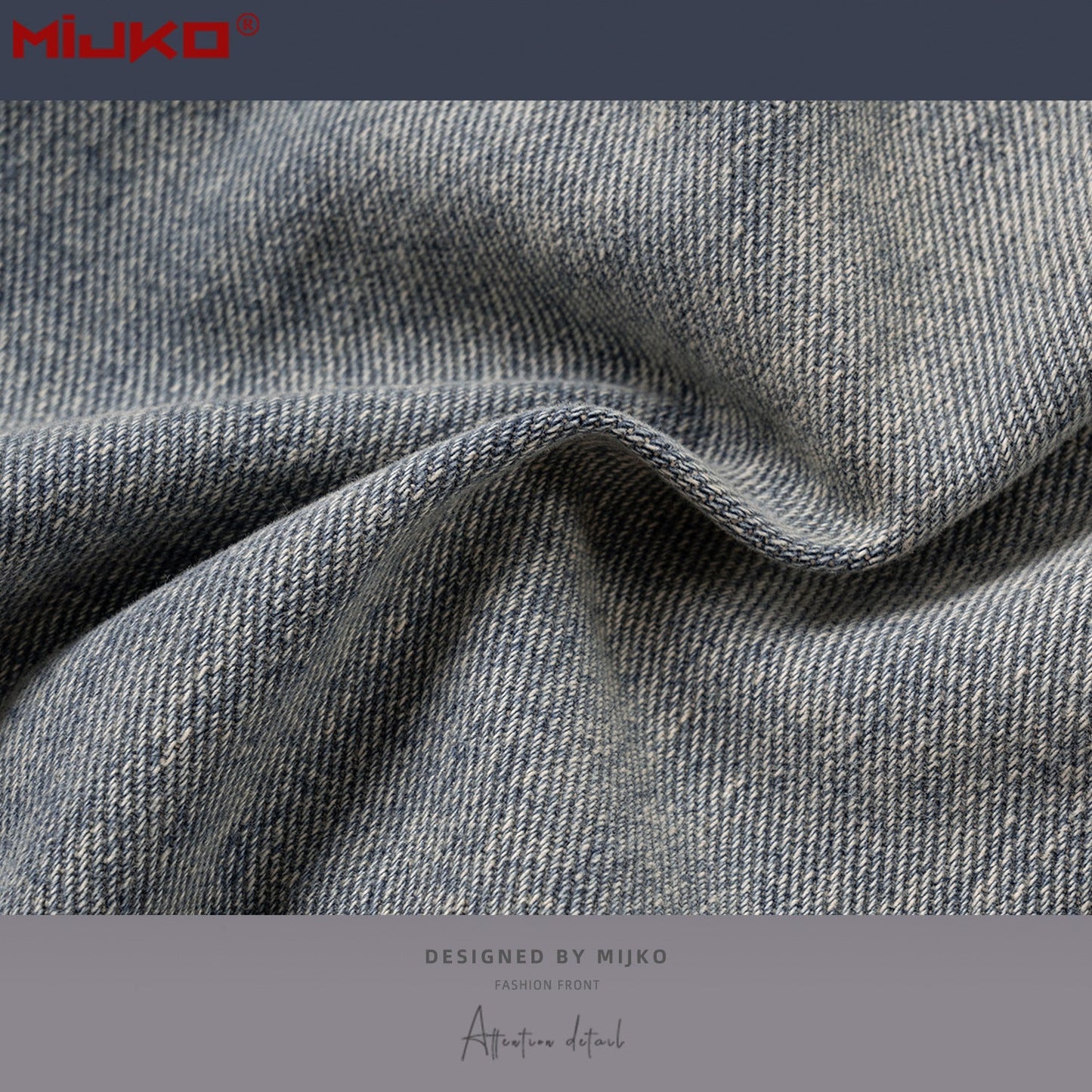 MIJKO Mens Vintage Pants Washed Old Slim-Fit Jeans