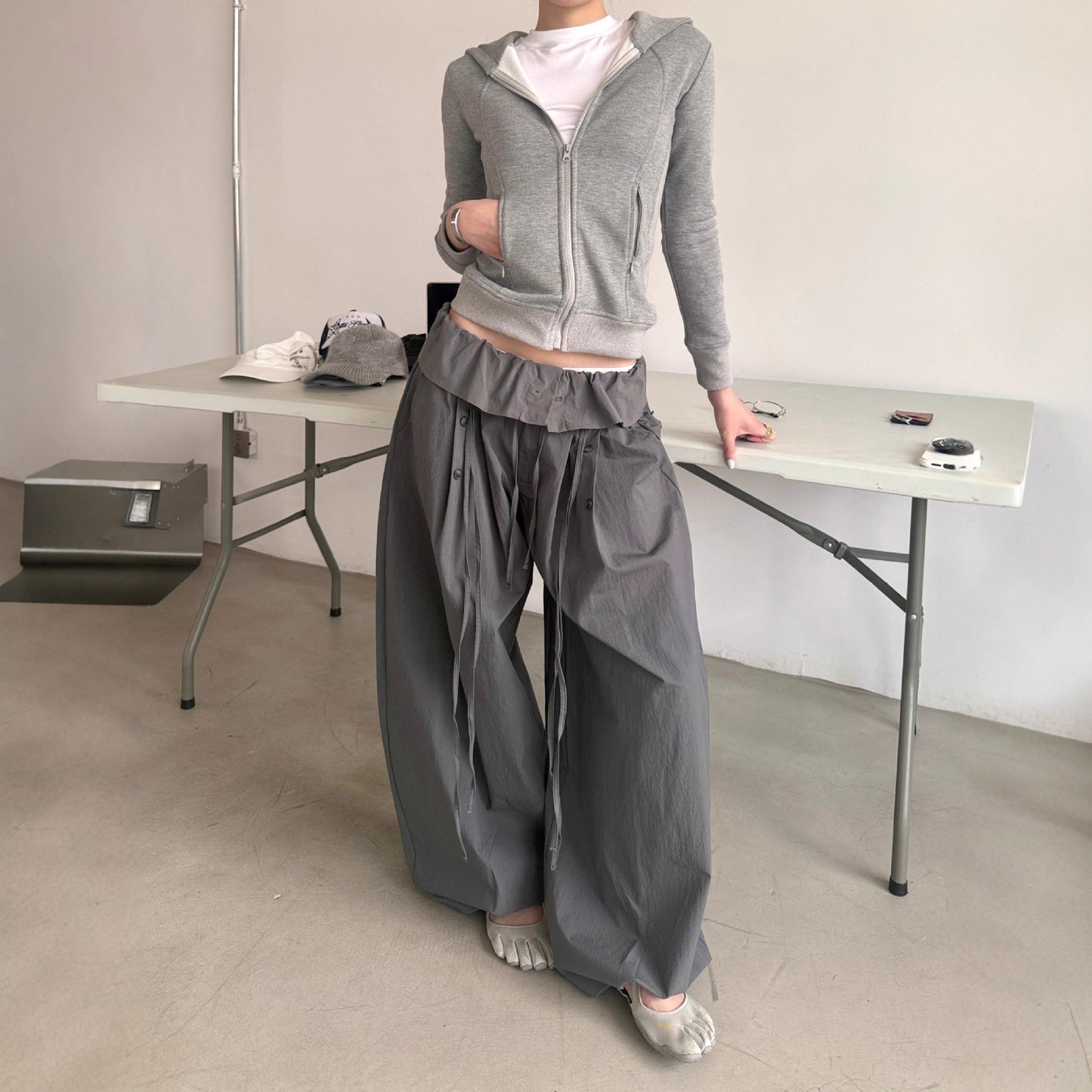 Women casual pant high waistloose