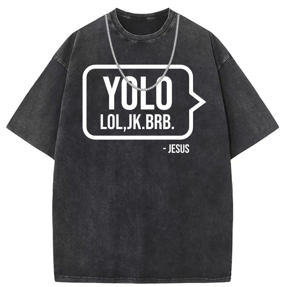 Men T Shirts Crew neck short-sleeved T-shirt washed and old