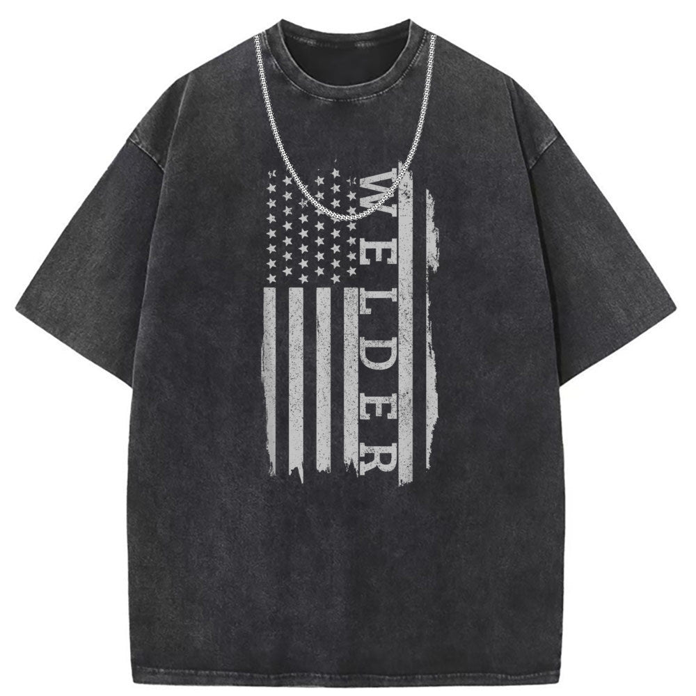 Men T Shirts Pure cotton round neck short-sleeved T-shirt women's washed and old
