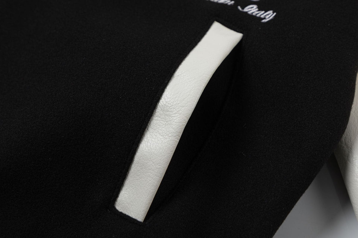 Off White Jacket Spring and Autumn OW Splicing Letter Pattern Baseball Jacket Jacket