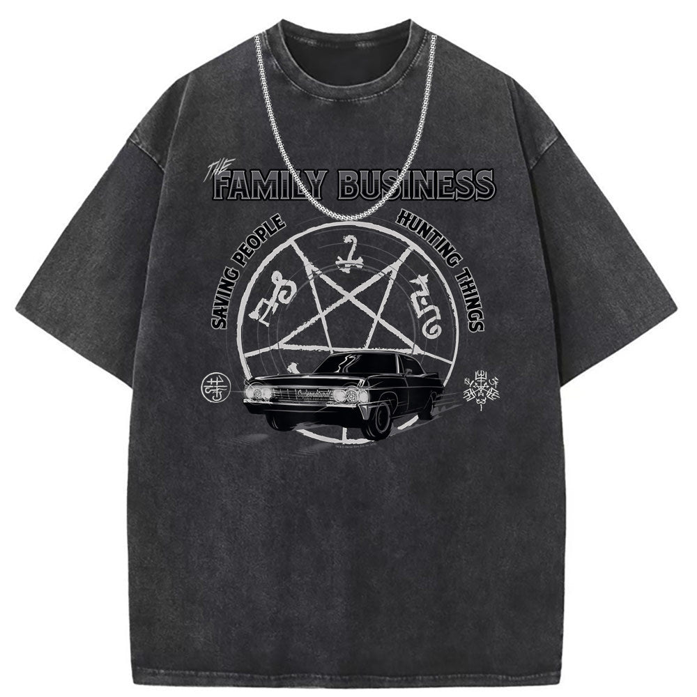 Men T Shirts Crew neck short-sleeved T-shirt washed and old