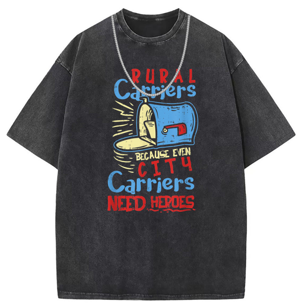 Mens T Shirts Washed Old High Street Print Short Sleeves