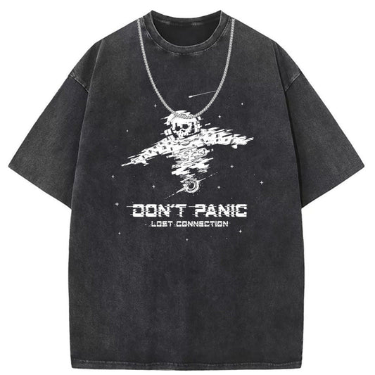 Men T Shirts Crew neck short sleeve T-shirt washed old American style