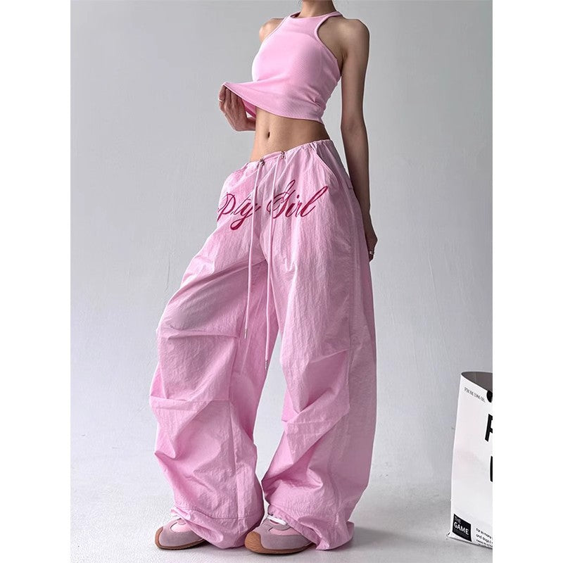 Women casual pants women's summer drape wide-leg trousers