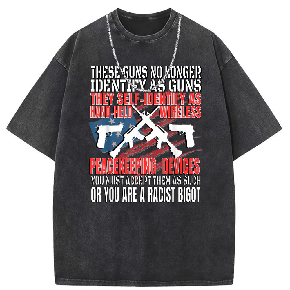 Mens T Shirts Washed Old Punk Short Sleeve T-Shirts