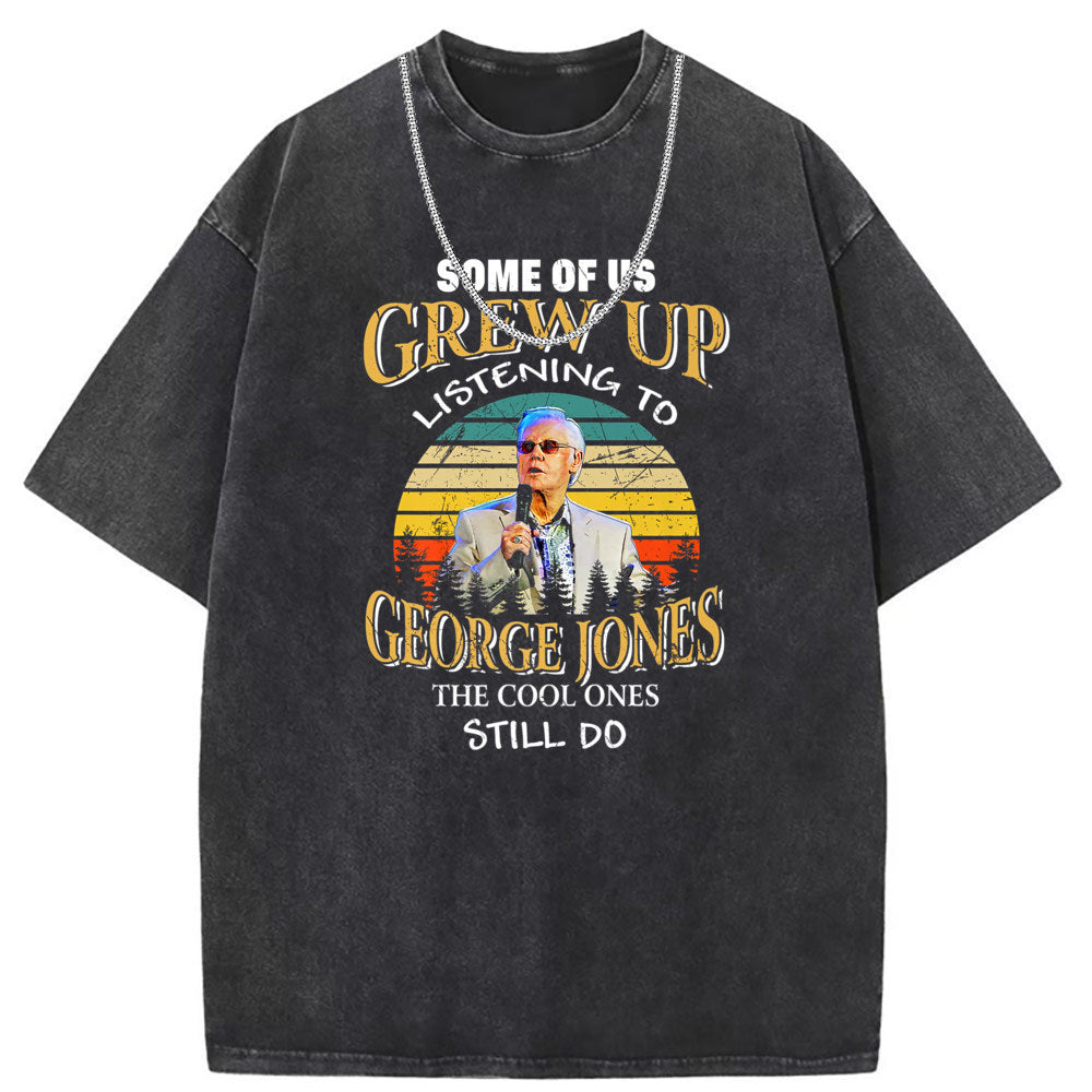 Men T Shirts Washed old punk cotton printed short-sleeved T-shirt