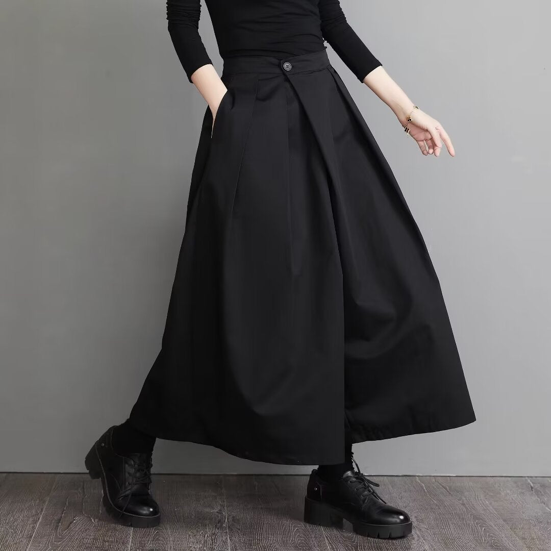 Women casual pants spring summerloosehigh waist nine-point pants skirt