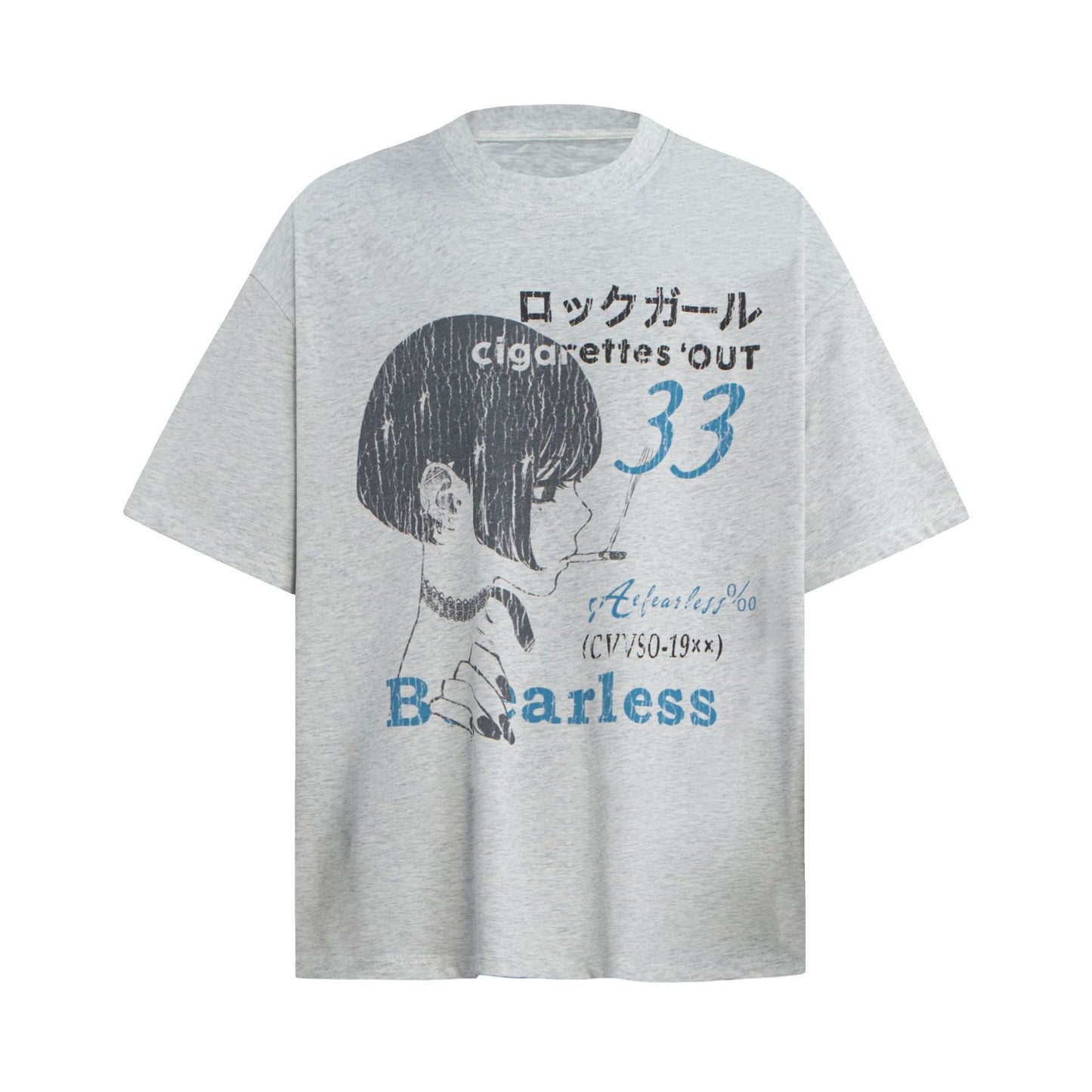 Men t shirts retro comic character loose short sleeve
