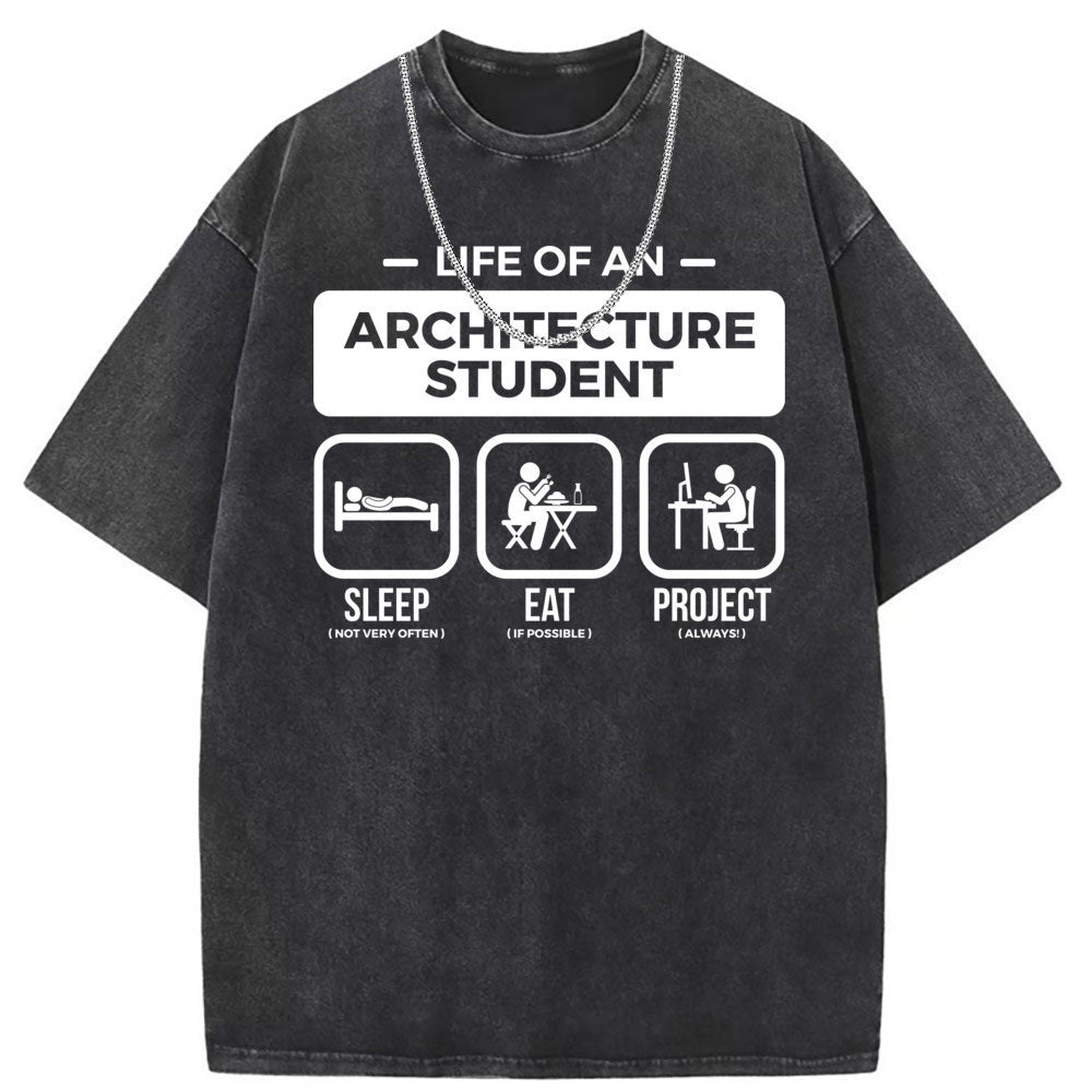 Men T Shirts Short-sleeved T-shirt women washed and old