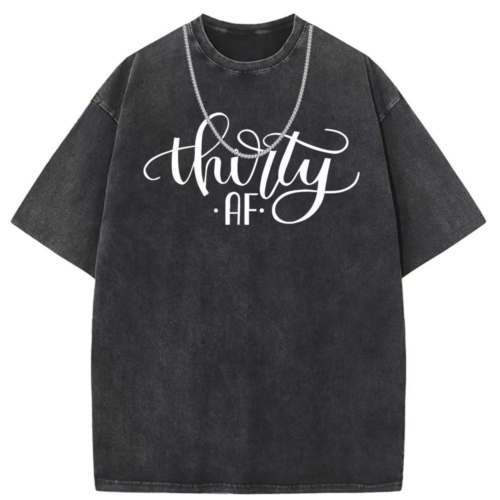 Men T Shirts Short Sleeve T-Shirt Washed Old Punk Loose