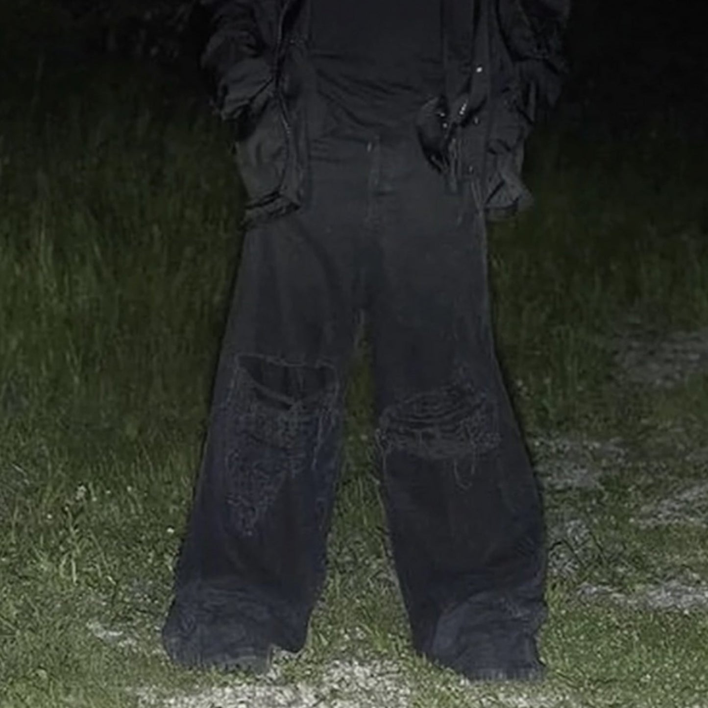 MIJKO Men's Vintage Pants MIJKO Trousers Men's and Women's Ripped Jeans