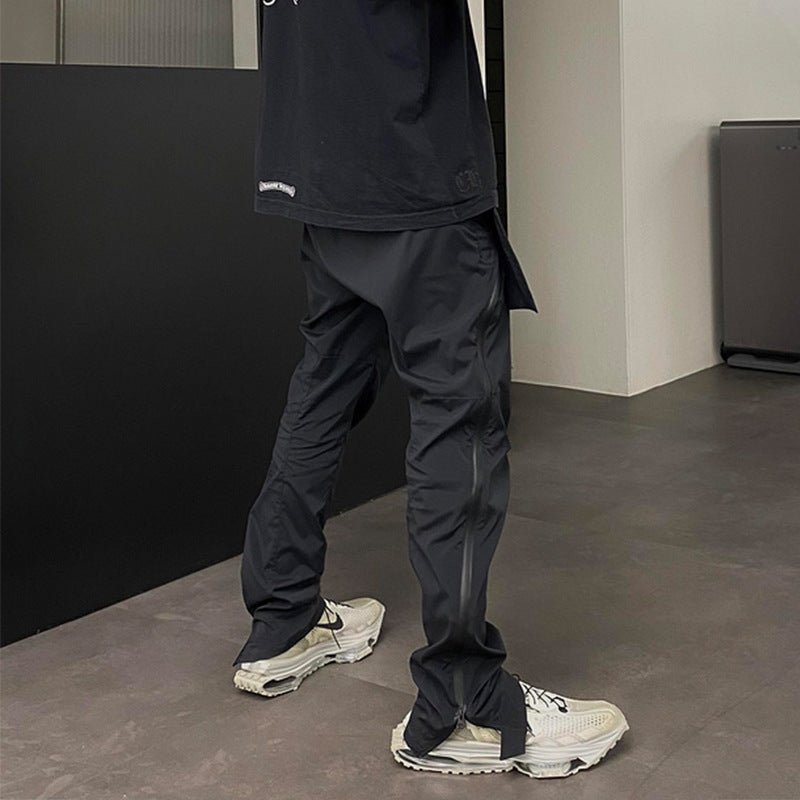 MIJKO Mens Vintage Pants MIJKO Autumn and Winter VIBE Wind Casual Pants Undermycar Pocket Functional Pants