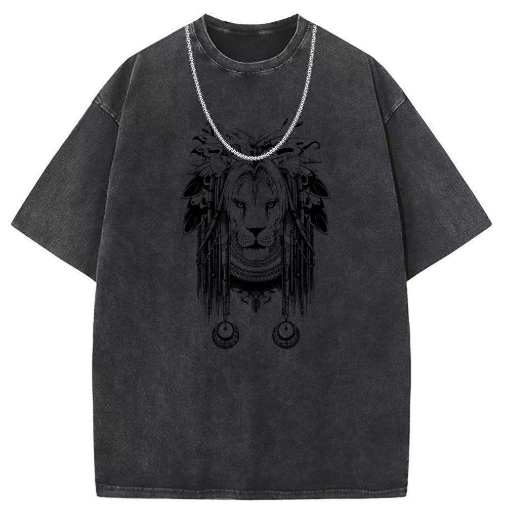 Men T Shirts Short-sleeved T-shirt women washed and old