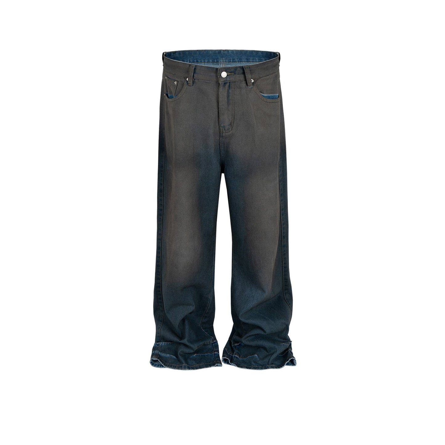 MIJKO Men's Vintage Pants MIJKO Men's Women's Old Design Jeans Straight Pants