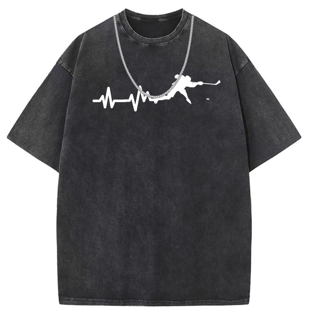 Men T Shirts Retro old cotton printed short-sleeved T-shirt
