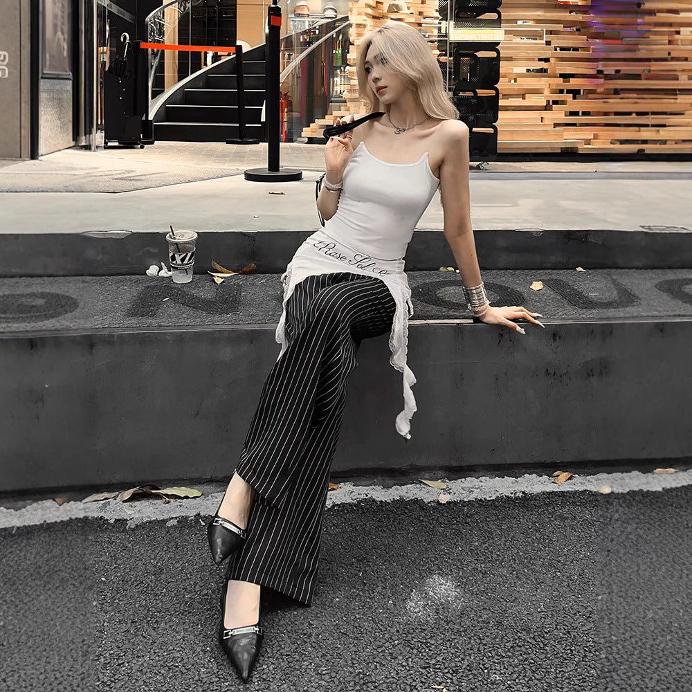 Women casual pants lacepatchworkloose