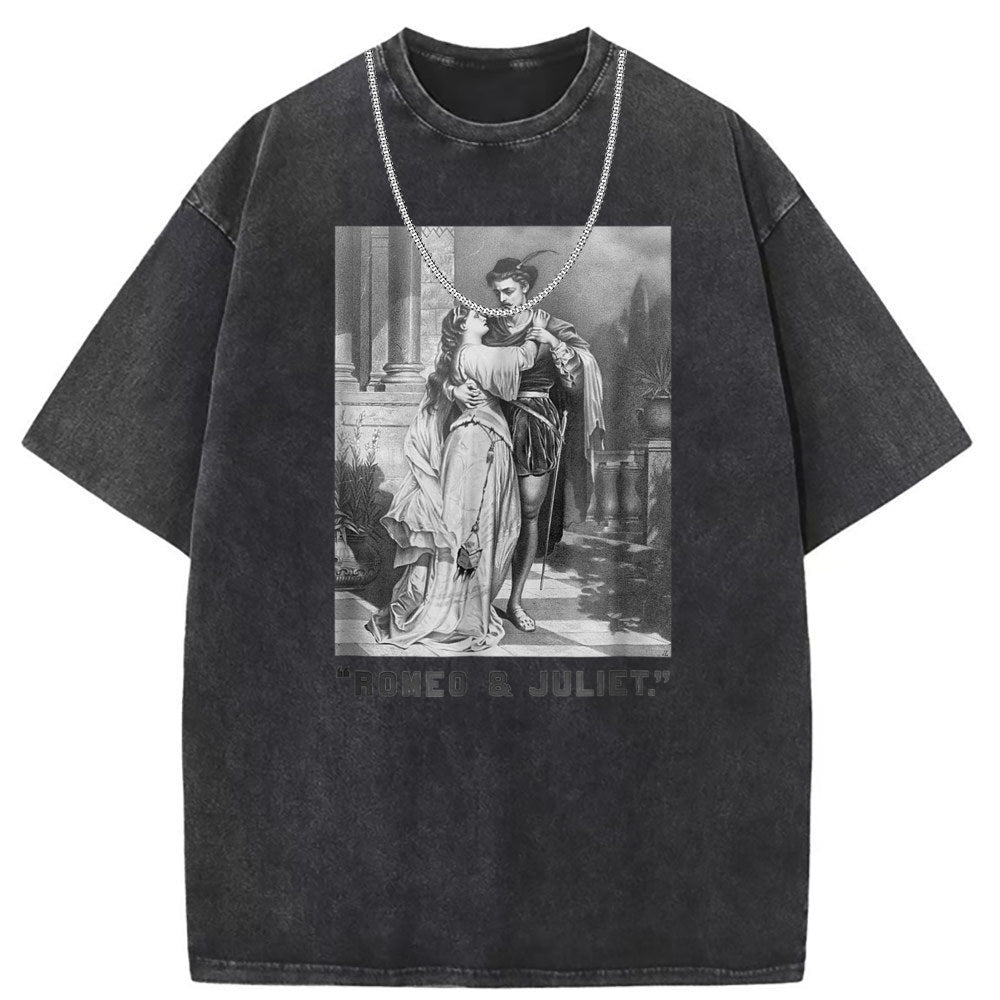 Men T Shirts Washed old punk short-sleeved T-shirt