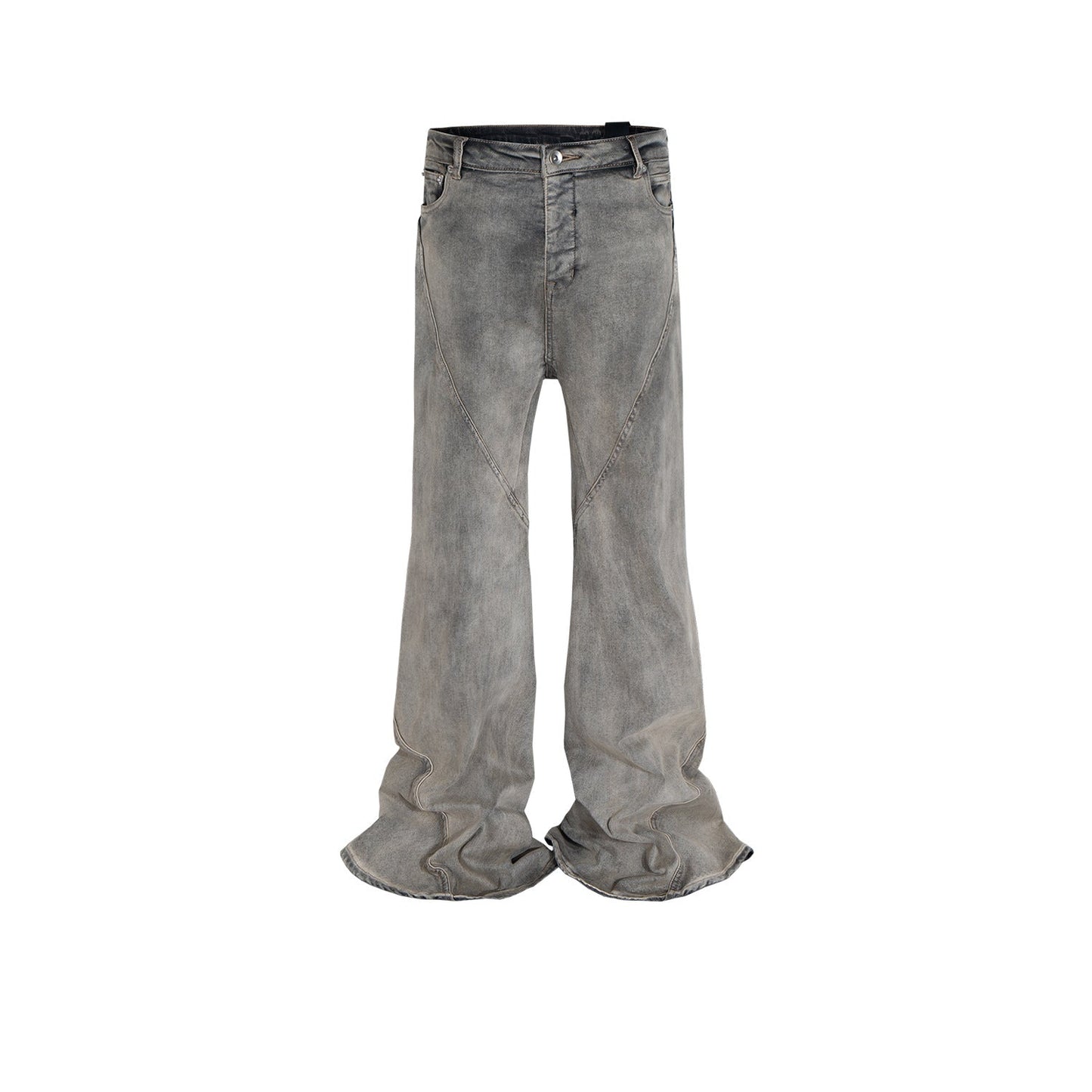 MIJKO Mens Vintage Pants Distressed High-stretch Bootcut jeans