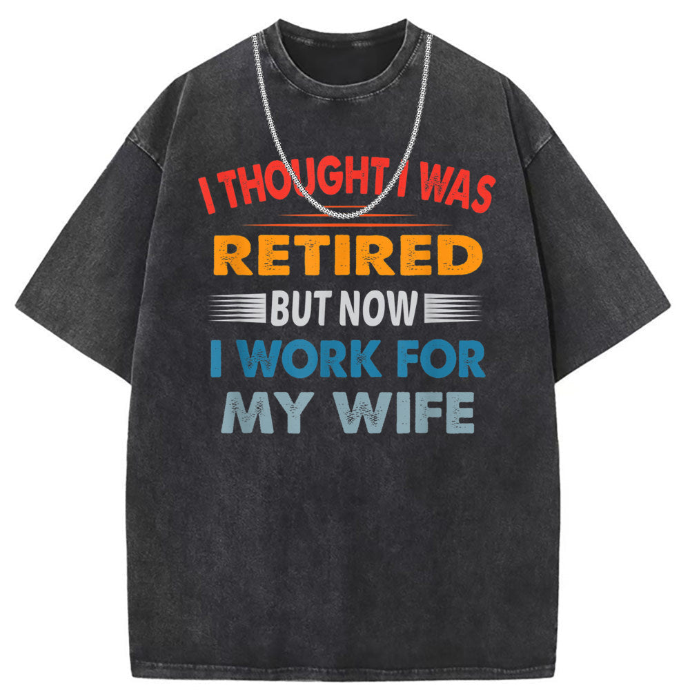 Men T Shirts Short Sleeve T-Shirt Washed Old Punk