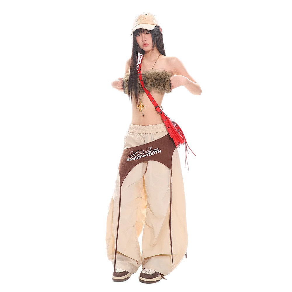 Women casual pants scimitar paratrooper pants