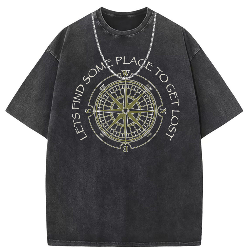 Mens T Shirts Retro Old Cotton Short Sleeve T-Shirts