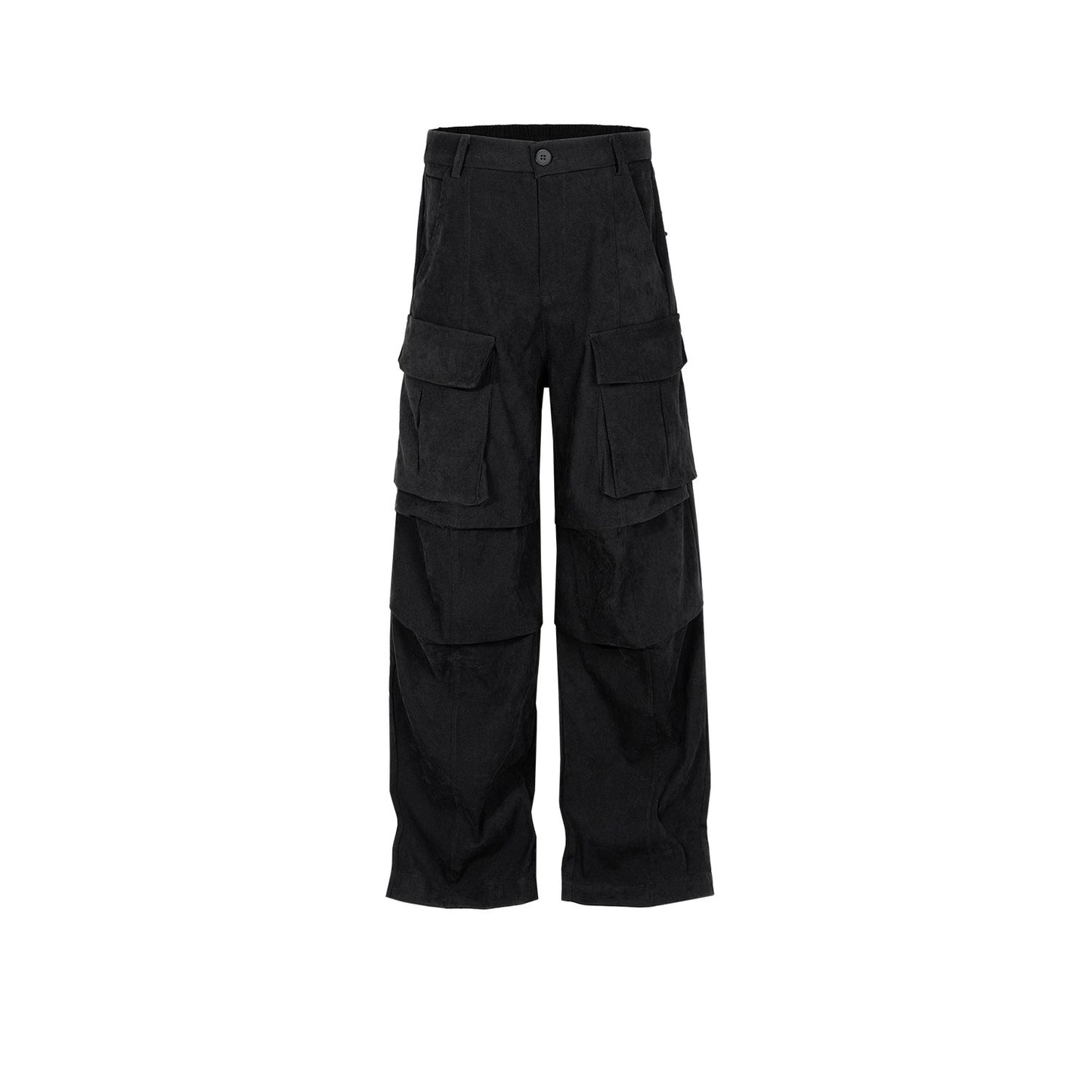 MIJKO Men's Vintage Pants MIJKO Men's Pocket Pants Straight Casual Pants