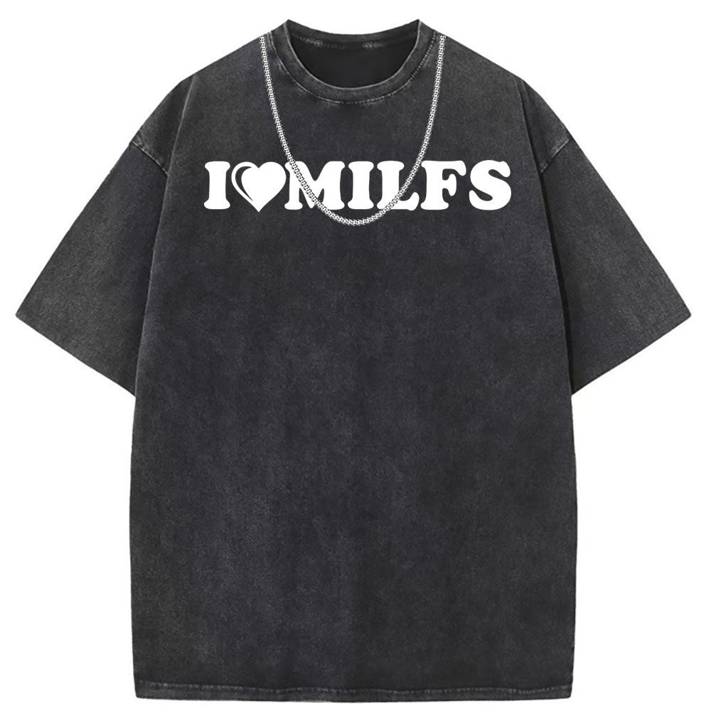 Men T Shirts Pure cotton round neck short-sleeved T-shirt women's washed and old